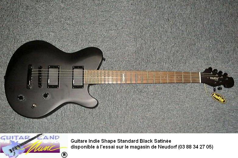 Guitare Indie Shape Standard Noir Satin